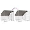 vidaXL Klatka dla kur 4 pcs Srebrny 800 x 200 x 198,5 cm