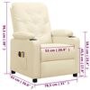 vidaXL Elektryczny fotel masujący, kremowy, sztuczna sk&oacute;ra