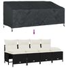 vidaXL Pokrowiec na ławkę ogrodową Czarny 220 x 100 x 89 cm