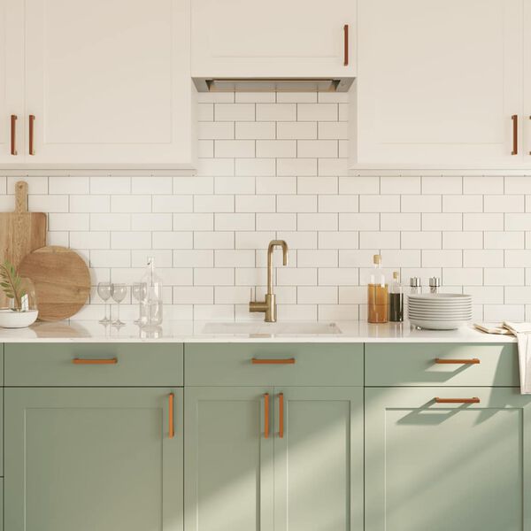 vidaXL Uchwyty do szafek, 10 szt., brąz, 128 mm, stal nierdzewna