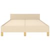 vidaXL Rama ł&oacute;żka bez materaca, kremowa, 120x190 cm, tkanina