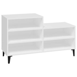 vidaXL P&oacute;łka na buty, biała, 102x36x60 cm, materiał drewnopochodny