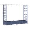 vidaXL Podniesione ł&oacute;żko z kratką i dachem Szary 203 x 40 x 123 cm PP