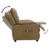 vidaXL Elektryczny fotel rozkładany, cappuccino, obity sztuczną sk&oacute;rą