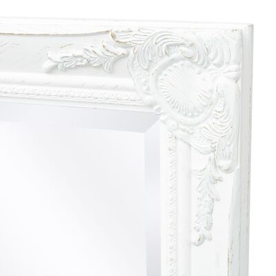 vidaXL Lustro ścienne w stylu barokowym, 120x60 cm, białe