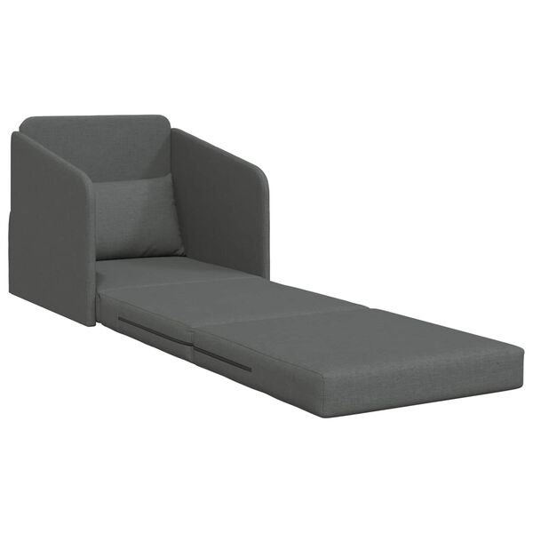 vidaXL Sofa Rozkładana z funkcją ł&oacute;żka Ciemnoszary 65 x 80 x 83 cm