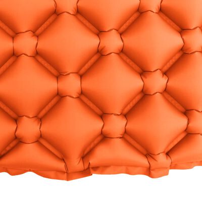 vidaXL Dmuchany materac z poduszką, 58x190 cm, pomarańczowy