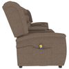 vidaXL Rozkładany fotel masujący z uchwytem, 4-os., taupe