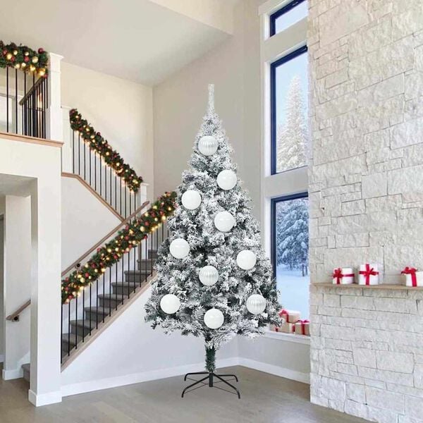 vidaXL Zestaw Bombek Choinkowych XXL 3 pcs Biały Z tworzywa sztucznego