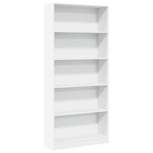 vidaXL Regał, biały, 80x24x176 cm, materiał drewnopochodny