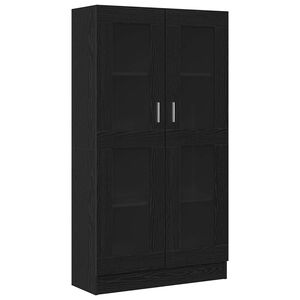 vidaXL Szafka na książki 4 poziomy 82,5 x 30,5 x 150 cm Czarny Dąb
