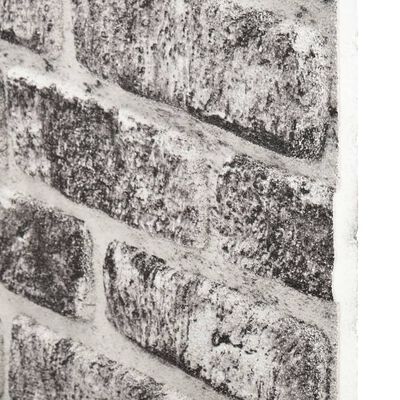 vidaXL Panele ścienne 3D, wzór ciemnoszarej cegły, 11 szt., EPS