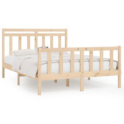 vidaXL Rama łóżka, lite drewno sosnowe, 120x200 cm