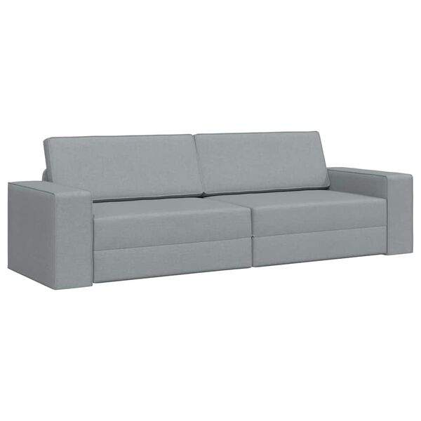 vidaXL Sofa Bed Jasnoszary 245 x 78 x 77 cm Aksamit