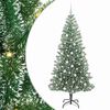 vidaXL Sztuczna choinka z śnieżnym pokryciem z lampkami LED 210 cm