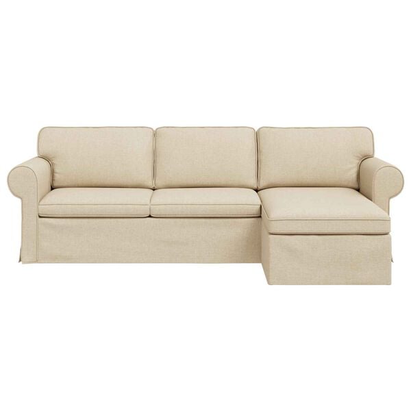 vidaXL Sofa Kremowy