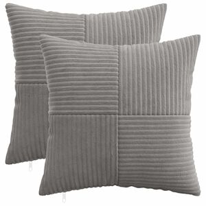 vidaXL Poszewka na poduszkę 2 pcs ALMELO jasnoszary 30 x 30 cm sztruks
