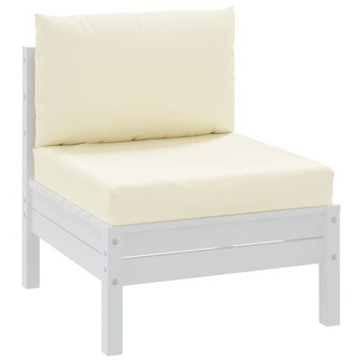 vidaXL Poduszki na sofę z palet, 2 szt., białe, tkanina
