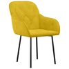 vidaXL Krzesła stołowe, 2 szt., ż&oacute;łte, obite aksamitem