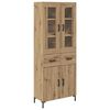 vidaXL Highboard 2 szt. Dąb rzemieślniczy 69,5 x 34 x 180 cm