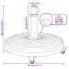 vidaXL Podstawa do parasola Czarny &Oslash;38-48 mm PE oraz beton i żelazo