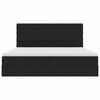 vidaXL Ł&oacute;żko z miejscem na przechowywanie i LED Czarny 200 x 200 cm
