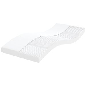 vidaXL Materac piankowy, biały, 90x200 cm, 7-strefowy, twardość 20 ILD