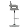 vidaXL Stołki barowe, 2 szt., szare, obite sztuczną sk&oacute;rą