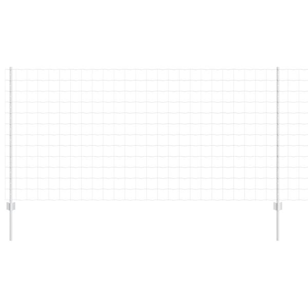 vidaXL Ogrodzenie z słupkiem Srebrny 1,2 x 10 m Stal
