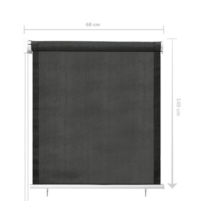 vidaXL Roleta zewnętrzna, 60x140 cm, antracytowa