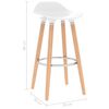 vidaXL Stołki barowe, 2 szt., białe