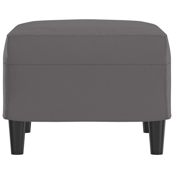 vidaXL Podnóżek, szary, 60x50x41 cm, sztuczna skóra