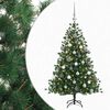 vidaXL Sztuczna choinka z bombką 120 cm 150 LED Ciepła biel
