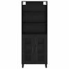 vidaXL Highboard Czarny Dąb 69,5 x 34 x 180 cm Materiał drewnopochodny