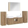 vidaXL Zestaw mebli łazienkowych 6 pcs Dąb artisan