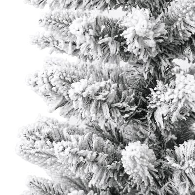 vidaXL Sztuczna, smukła choinka pokryta śniegiem, 150 cm, PVC i PE