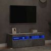 vidaXL Szafki TV z LED, 2 szt., szarość betonu, 60x35x40 cm