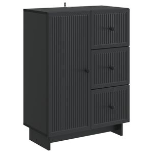 vidaXL Bufet z szufladą Czarny 66 x 34,5 x 90 cm Drewno inżynieryjne