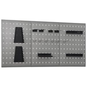 vidaXL Ścienne płyty perforowane, 3 szt., 40x58 cm, stal