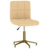 vidaXL Obrotowe krzesła stołowe, 2 szt., kremowe, aksamitne