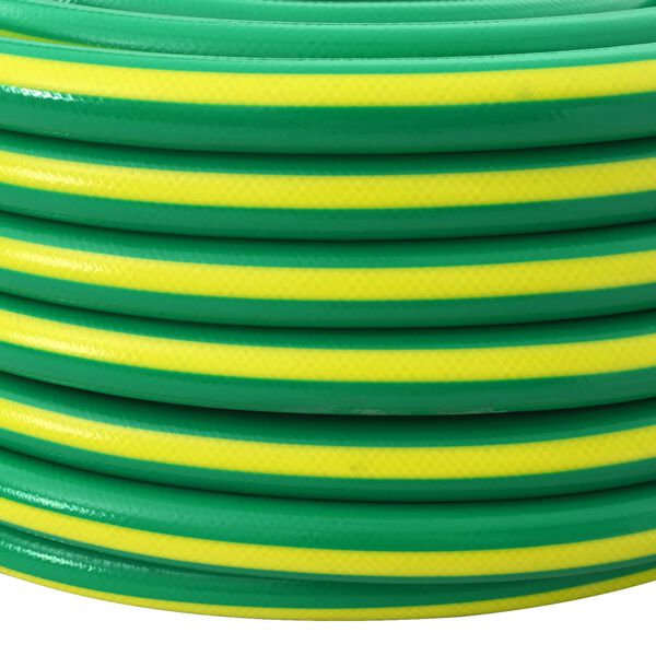 vidaXL Wąż ogrodowy 5-warstwowy Zielony i Ż&oacute;łty 1 / 2'' 10 m PVC