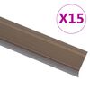 vidaXL Listwy schodowe w kształcie litery L 15 szt. Aluminium 100 cm
