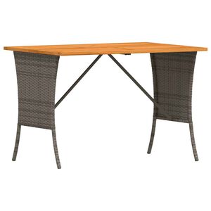 vidaXL St&oacute;ł ogrodowy z blatem z drewna akacjowego szary 105x75x72 cm