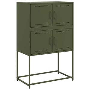 vidaXL Szafka, oliwkowa, 68,5x38,5x107 cm, stal