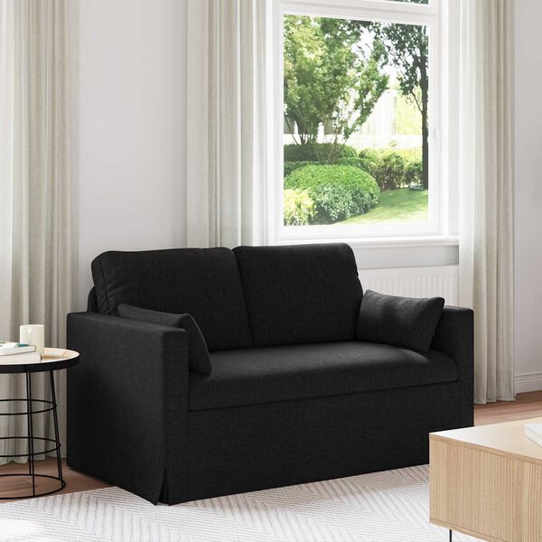 vidaXL Sofa 120cm Czarny Metal