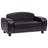 vidaXL Sofa dla psa, czarna, 80x50x40 cm, sztuczna sk&oacute;ra