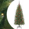 vidaXL Sztuczna choinka z 150 diodami LED Zielony 150 cm PE i PVC