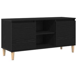 vidaXL Szafka pod telewizor 102 x 35 x 50 cm Czarny Dąb