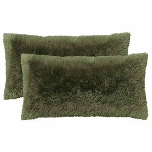 vidaXL Poduszka z poduszką HEERLEN 2 szt. zielony Fleece PV