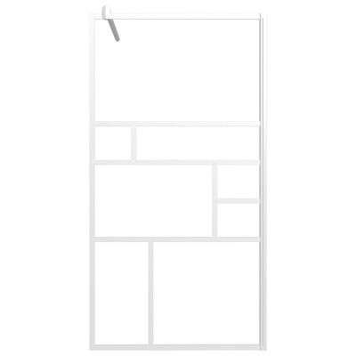 vidaXL Ścianka prysznicowa, 100x195 cm, szkło ESG, biała